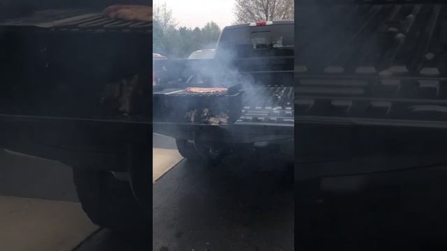 Charcoal truck grill hitch