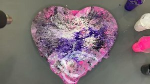Fluid art DIY / Техника жидкий акрил / Сердце