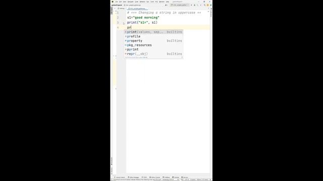convert python string to uppercase | python tutorial 118 | python tutorial in hindi