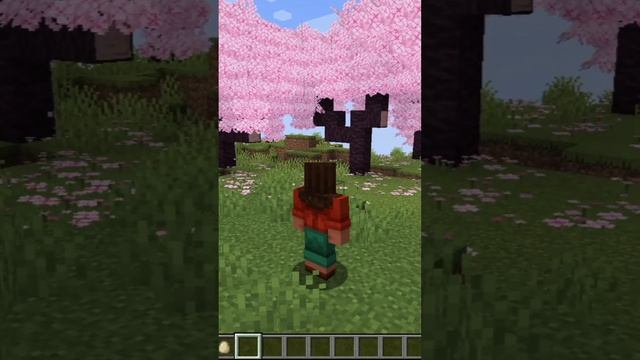 Красивая листва вишнёвых деревьев #minecraft #майнкрафт #minecraftshorts #shortvideo #shorts #игры