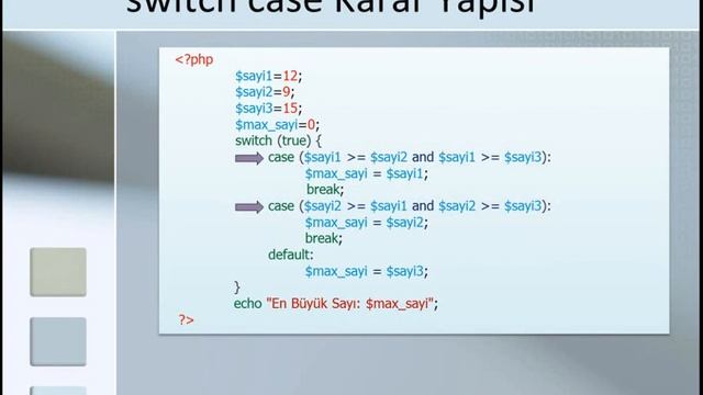 PHP Dersi 2.11. switch case Karar Yapısı.wmv смотреть онлайн