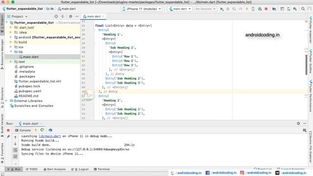 Flutter : Expandable listview tutorial for beginners | flutter coding