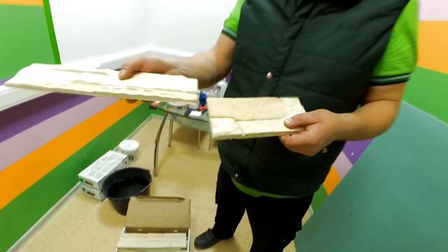 Как приклеить гипсовую плитку (мастер-класс). Часть 1 смотреть онлайн