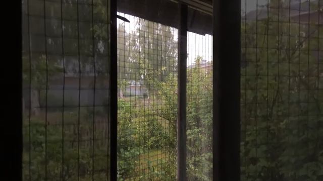 На даче(8 часть) сильная буря, вид из окна дачного дома смотреть онлайн