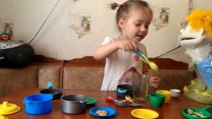 [ВЛОГ] Дети и куклы "Дяся готовит суп" [VLOG]Children and dolls.Dyasya prepares soup