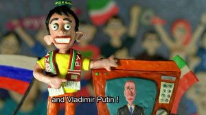A series of claymation clips KAZAN IS A FOOTBALL 1 episode with English subtitles 