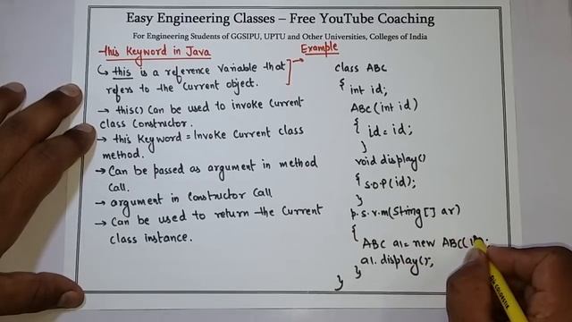 L31: This Keyword in Java | this as current class instance, this() constructor | Java Lectures Hind смотреть онлайн