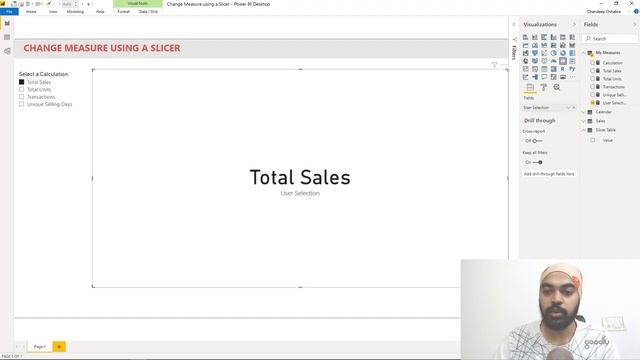 Change Measure using a Slicer смотреть онлайн