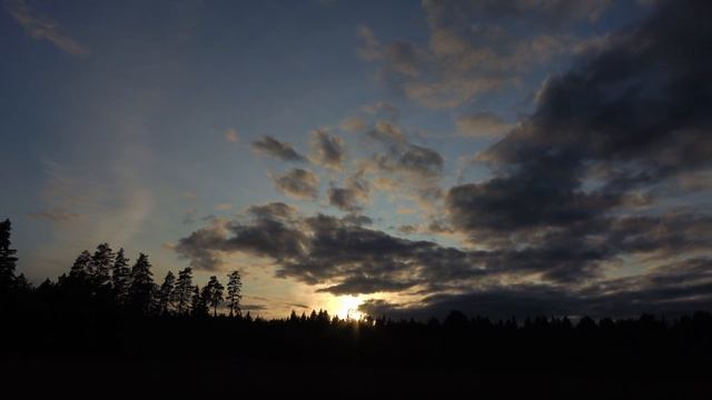 Закат... По дороге Лампово - Дружная Горка - Кургино - Изора, август... смотреть онлайн
