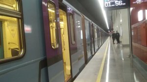 Станция «Мневники». Состав «Ока» в окраске бакинского метро 1 03 апреля 2021