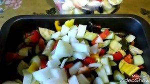 Простое "соте " из овощей.Замораживаю баклажаны,перец и кабачки на зиму.