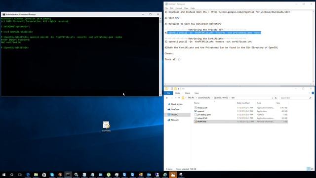 Retrieving the Private key and Certificate from a PFX смотреть онлайн