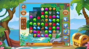 Как пройти уровень 346 игры Сокровища Пиратов