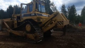 Работа бульдозера Caterpillar D7H
