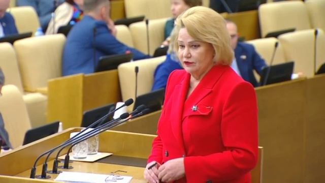 Выступление Останиной Н. в Госдуме на отчёте Министра просвещения России С.С Кравцова