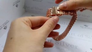 Серебряный позолоченный браслет Бисмарк Четверной