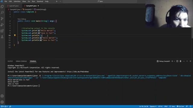 Displaying OUTPUT in JAVA CONSOLE смотреть онлайн