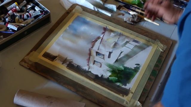 Watercolor Demonstration How to Paint Tutorial Lesson Aquarelle 水彩 Aкварель Aquarell akvarel