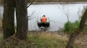 Спуск и подъём лодки с транцевыми колёсами