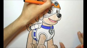 Щенячий патруль - Зума, раскраска для детей Paw Patrol Zuma. Детский канал Lil Bambino.