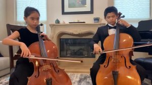EMI & TY LOCKWOOD, cello. F. Mazas, "Festival March"