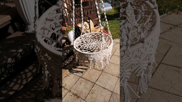 Качель круглая макраме#макрамедекор
#рекомендации #рек #лето2024 #макраме #гамак #мебель #садогород
