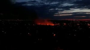 Пожар в районе Нового поселения в Ростове