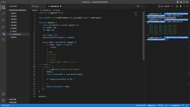 Advent Of Code 2022 - Day 6 - Tuning Trouble (FAANG interview preparation without LeetCode)
