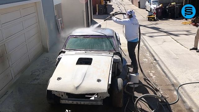 RUSTY 1970 Mustang Mach 1 Blasted To Clean Fresh Steel in 3.5 Minutes! | Dustless Blasting Car смотреть онлайн