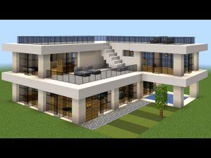 Майнкрафт - Как построить современный загородный дом 3. Minecraft