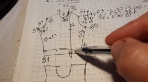 Построение выкройки мужского джемпера с вшивным рукавом, по формулам!