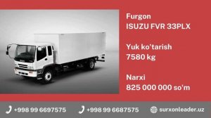 2023 ISUZU yuk mashinalari narxlari, furgon, bortovoy, samosval (исузу юк машина нархлари)