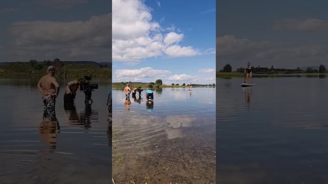 Снимали весь день в воде по пояс. рыбки откусили половину