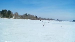 Самодельный буксировщик с лыжным модулем. Видео 2.