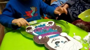 Настенные часы своими руками. Часы из глиттера "Медвежонок". Набор для творчества.