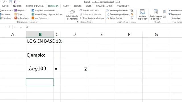 log10 en excel (logaritmo en base 10) смотреть онлайн