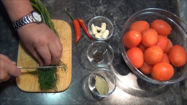 Рецепт: Солёные помидоры за два дня, хорошая закуска смотреть онлайн