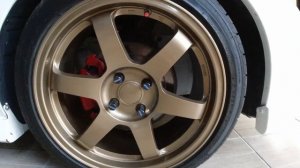 Spoon Caliper installed on Honda Civic Es Dimension 7th gen