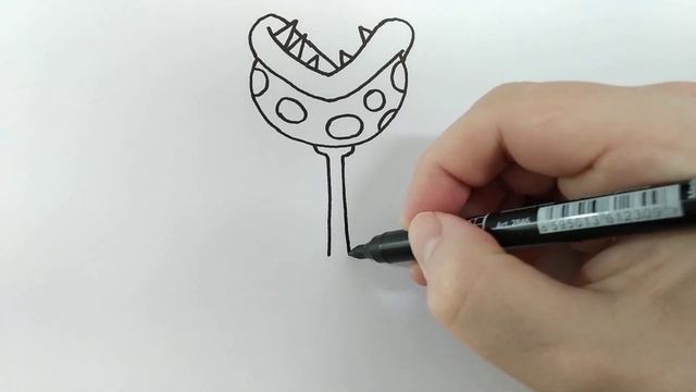 Как нарисовать Растение-Пиранья из Super Mario смотреть онлайн