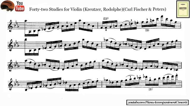 kreutzer - violín caprice no. 26  Piano Accompanist for beginner