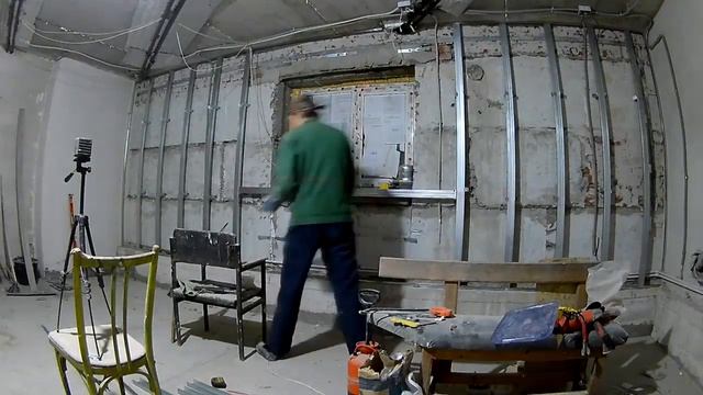 Таймлапс монтаж каркаса для ГКЛ