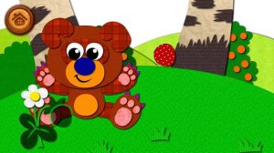 Puzzle game Bini Bambini Cheerful forest collect and play
