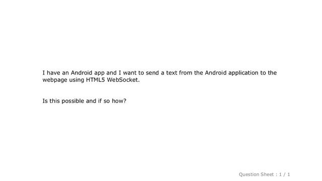HTML : Can I connect with WebSocket in an Android app? смотреть онлайн