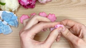 DIY / МК "бантики с розочками из фоамирана"??/ "bows with foamiran roses"