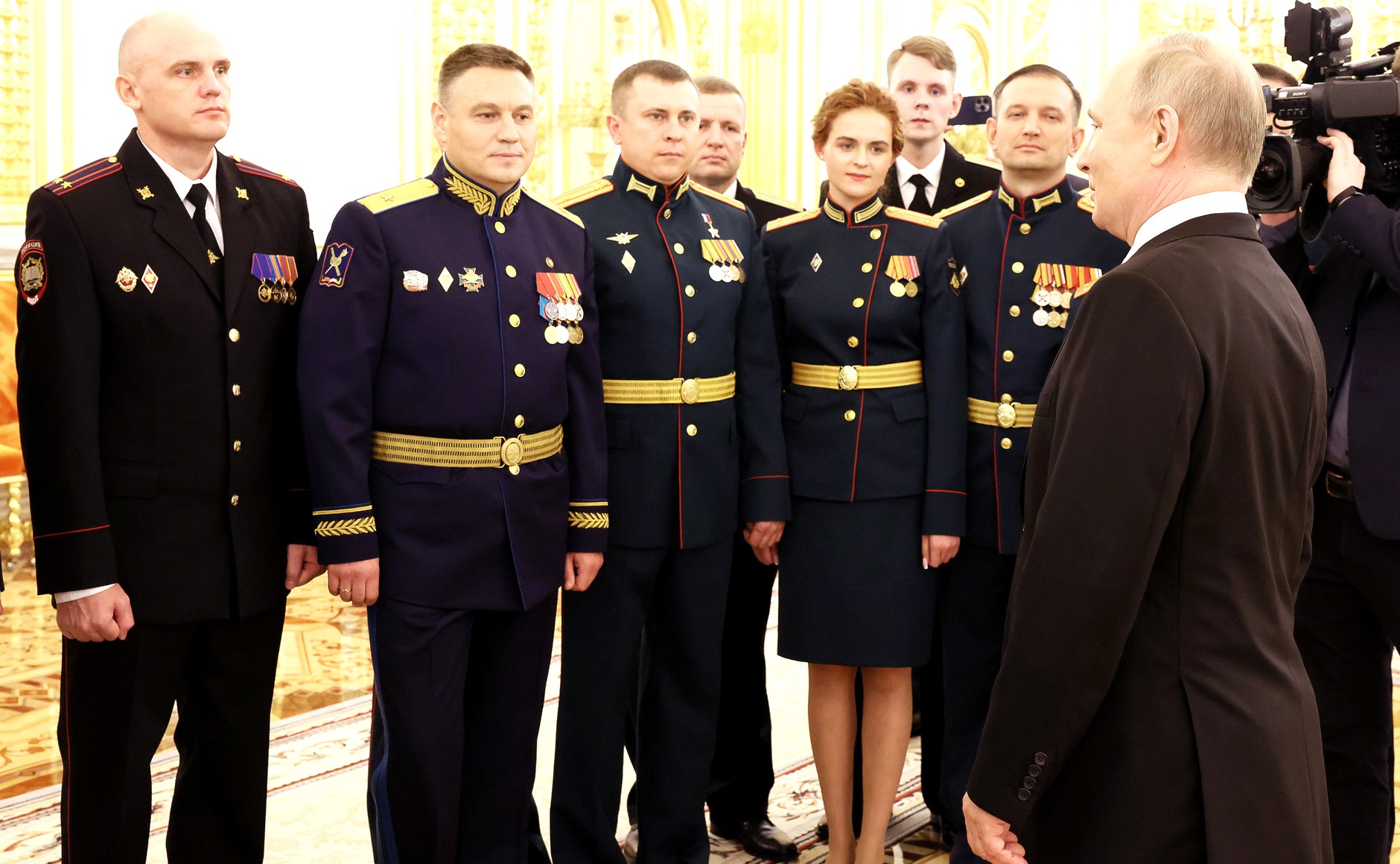 Прием выпускников военных вузов в Кремле