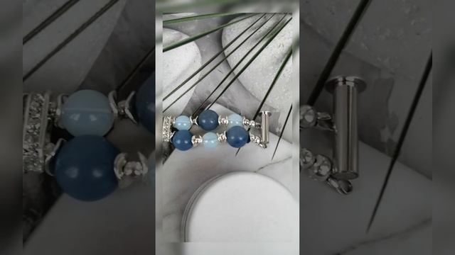 Браслет из голубого авантюрина    #творческиймирхельги #эксклюзивныеукрашения #браслеты  #авантюрин