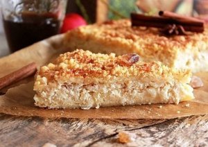 Пирог"Вкусовое безумие".Ароматный,вкусный с хрустящей овсяной крошкой.