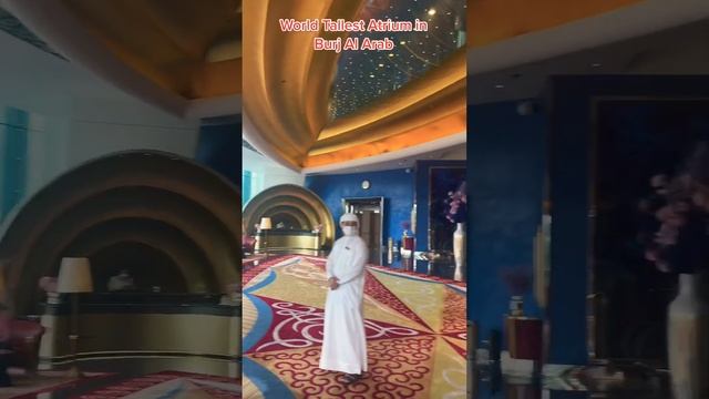 Inside the burj Al Arab. World Tallest Atrium in Burj Al Arab Hotel Dubai