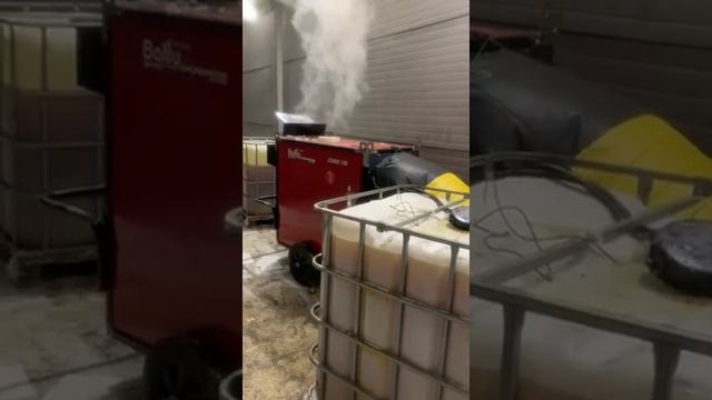 Работа дизельной тепловой пушки. смотреть онлайн