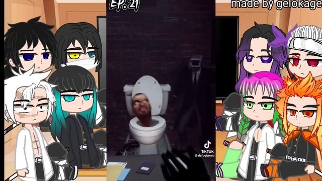 hashiras react to skibidi toilet ll demon slayer ll gacha reaction смотреть онлайн